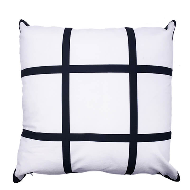 Nine plaid pillow case white