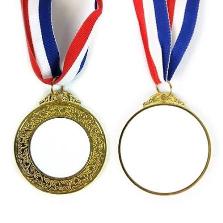 Alloy double sides gold medal,zinc alloy,φ6.5*0.5cm