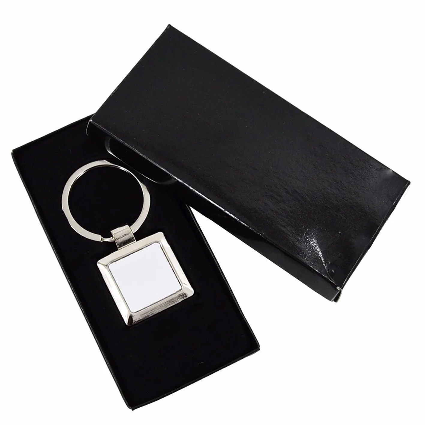 Square Metal Keychain
