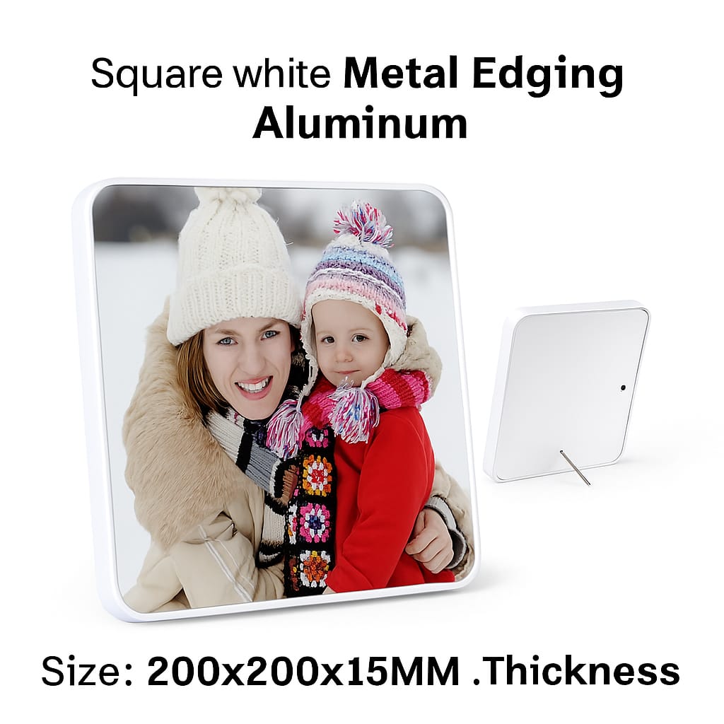 Square white Metal Edging + Aluminum sheet