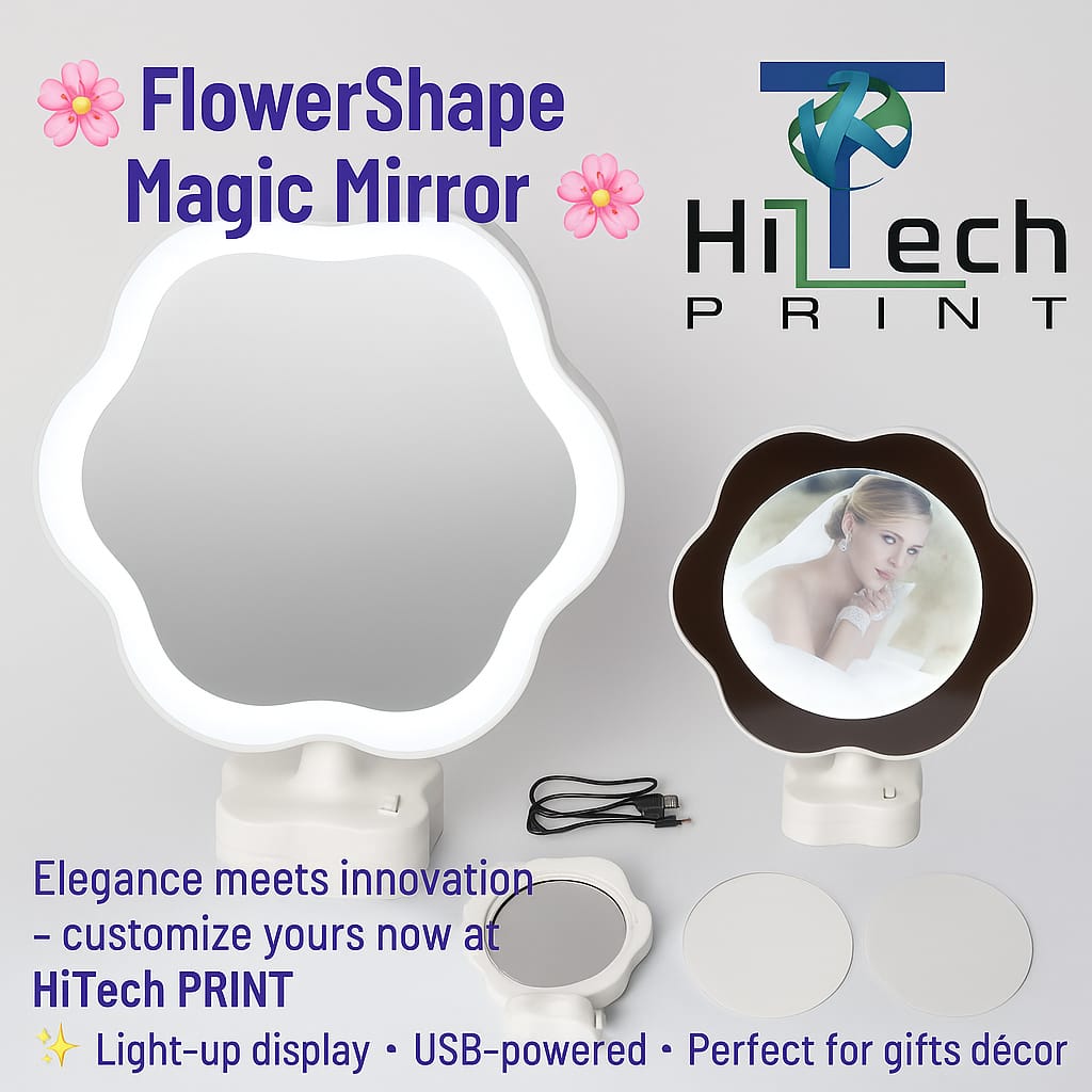 flower shaped mirror Plastic + aluminum plate