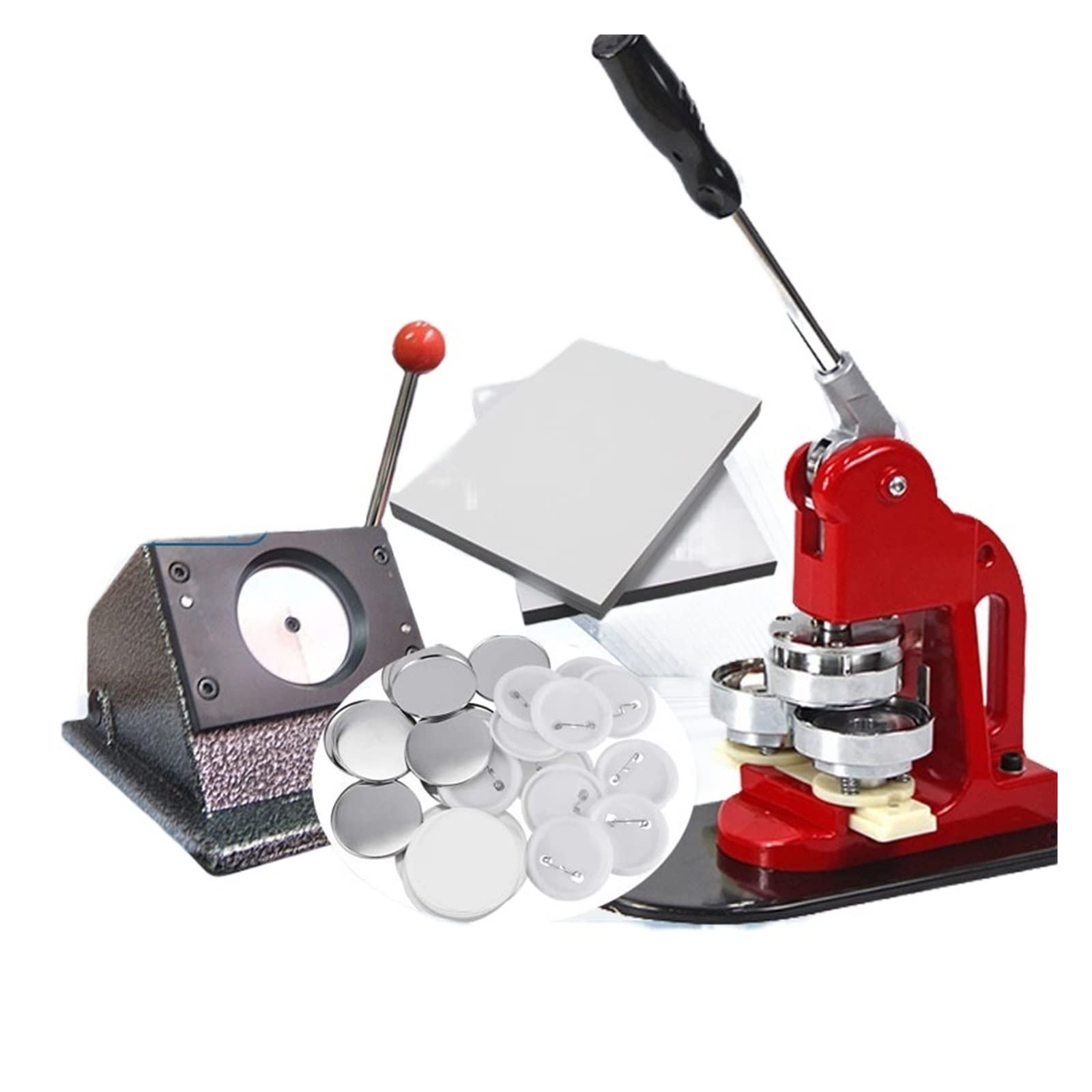 Badge machine +with cutter and 100 psc 58mm pins