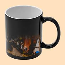 11oz sublimation color changing mug BLACK （Matte )