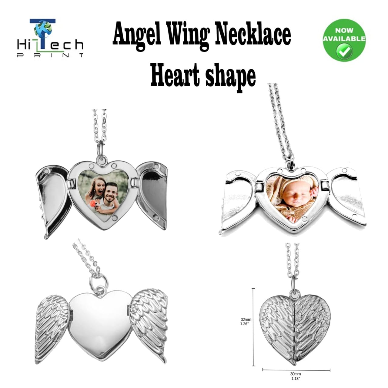 Wing necklace zinc alloy