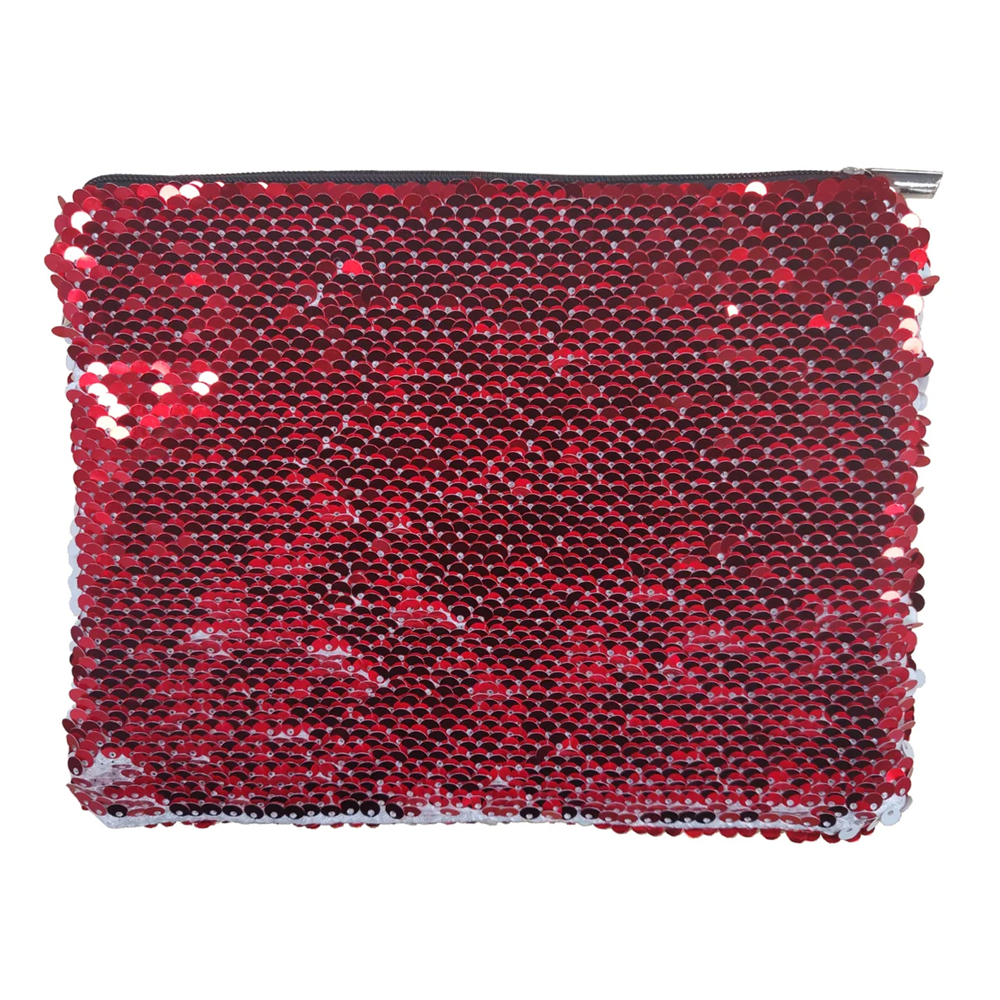 Sequin wallet 21*14cm 42g color : red +white
