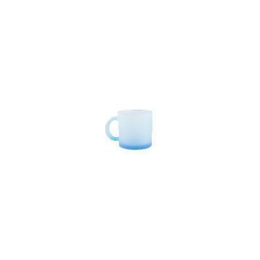 11oz color glass mug blue (matte finish)