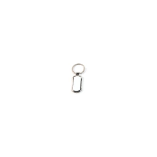 Small Round Rectangle Metal Keychain