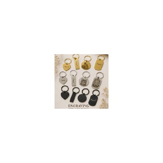 STAINLESS KEY RING FOR FIBER LASE ENGRAVE