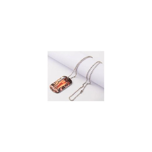 Doble side military tag -Stainless steel-White
