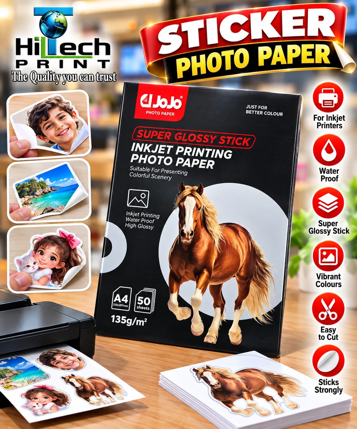 stikers 135 gram super glossy