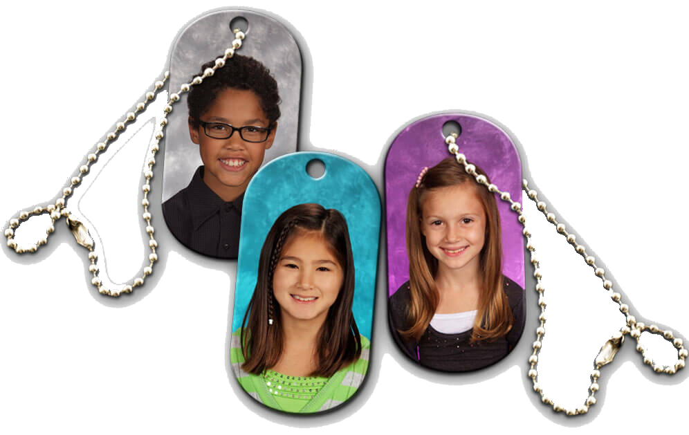 Doble side military tag -Stainless steel-White
